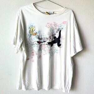 Vintage Looney Tunes Tweety Sylvester Distressed Tee Shirt